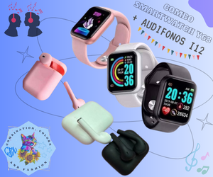 COMBO SMARTWATCH Y68 + AUDIFONOS I12